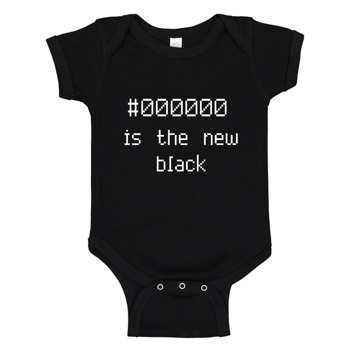 Baby Onesie 000000 is the new black 100% Cotton Infant Bodysuit