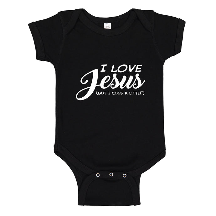 Baby Onesie I Love Jesus but I Cuss a Little 100% Cotton Infant Bodysuit