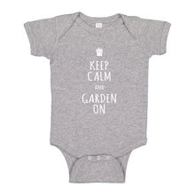 Baby Onesie Keep Calm and Garden On 100% Cotton Infant Bodysuit