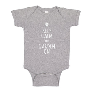 Baby Onesie Keep Calm and Garden On 100% Cotton Infant Bodysuit