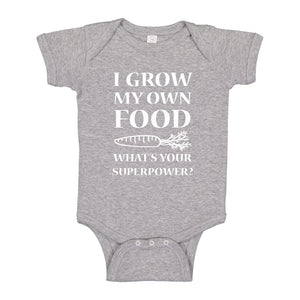 Baby Onesie I Grow My Own Food 100% Cotton Infant Bodysuit