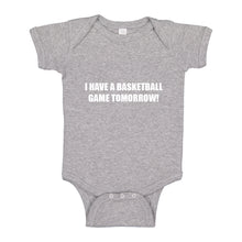 Baby Onesie Basketball Game Tomorrow 100% Cotton Infant Bodysuit