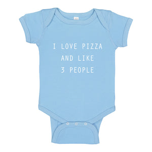 Baby Onesie I Love Pizza and like 3 People 100% Cotton Infant Bodysuit