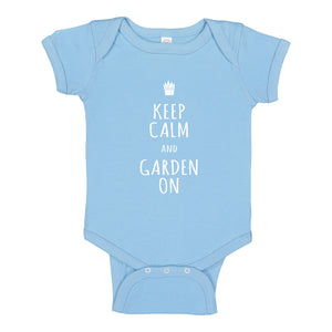 Baby Onesie Keep Calm and Garden On 100% Cotton Infant Bodysuit