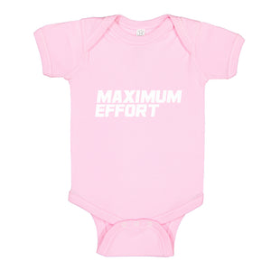 Baby Onesie Maximum Effort 100% Cotton Infant Bodysuit