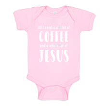 Baby Onesie Lil Bit Coffee Whole Lotta Jesus 100% Cotton Infant Bodysuit