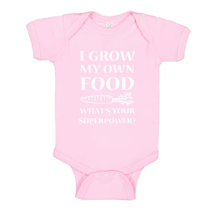 Baby Onesie I Grow My Own Food 100% Cotton Infant Bodysuit