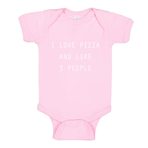 Baby Onesie I Love Pizza and like 3 People 100% Cotton Infant Bodysuit