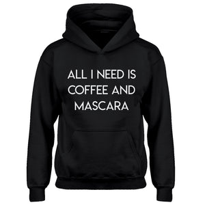 Hoodie All I need is Coffee and Mascara Kids Hoodie