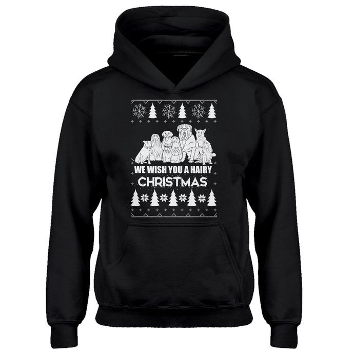 Hoodie We Wish You a Hairy Christmas Kids Hoodie