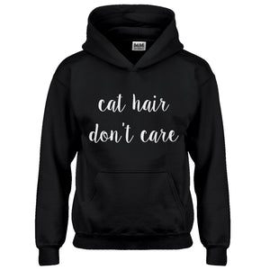 Hoodie Cat Hair Don't Care Kids Hoodie