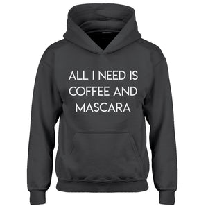 Hoodie All I need is Coffee and Mascara Kids Hoodie