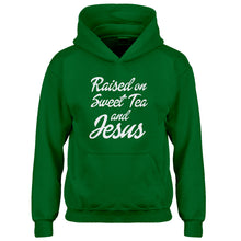 Hoodie Raised on Sweet Tea and Jesus Kids Hoodie