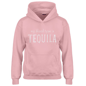 Youth My Blood Type is Tequila Kids Hoodie