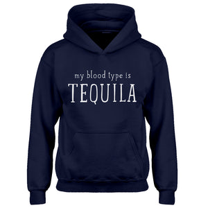 Youth My Blood Type is Tequila Kids Hoodie