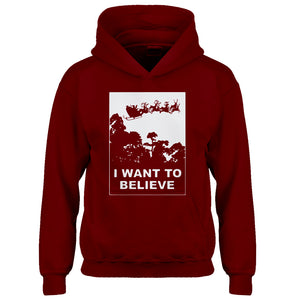 Youth I Want to Believe Santa Kids Hoodie