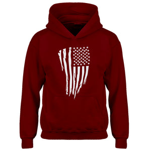 Youth American Flag Vertical Kids Hoodie