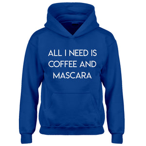 Hoodie All I need is Coffee and Mascara Kids Hoodie