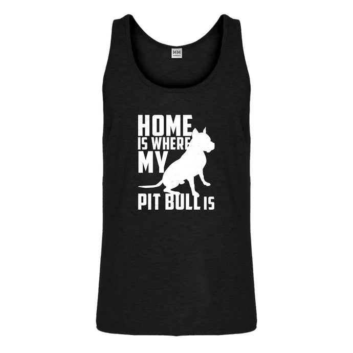 Tank Home is Where my Pit Bull is Mens Jersey Tank Top