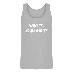 Mens Who is John Galt? Jersey Tank Top