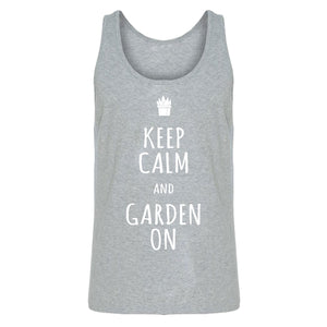 Tank Keep Calm and Garden On Mens Jersey Tank Top