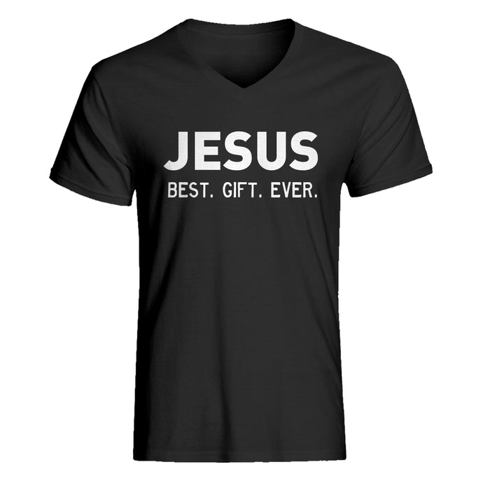 Mens Jesus, Best. Gift. Ever. V-Neck T-shirt