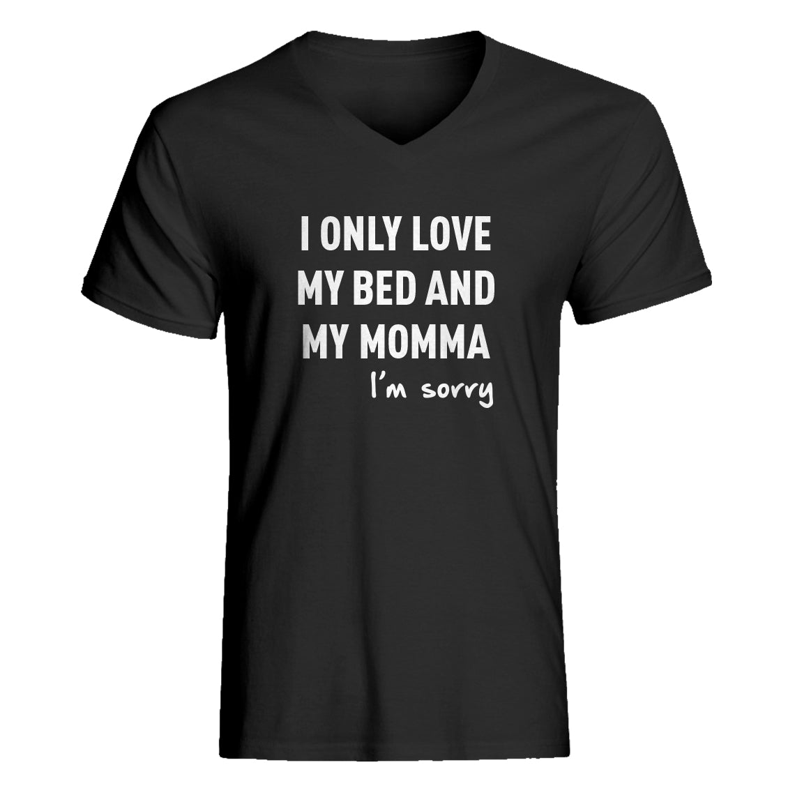 Mens Only Love My Bed Vneck T-shirt