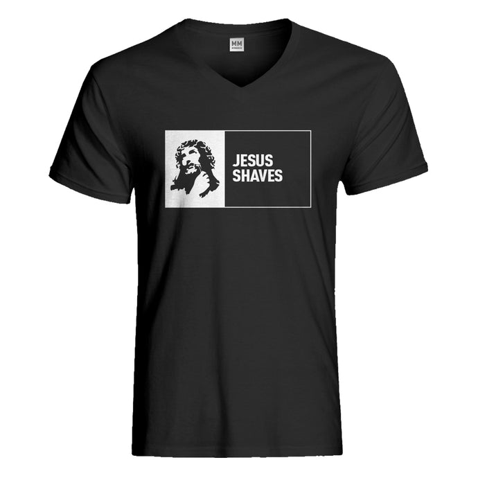 Mens Jesus Shaves V-Neck T-shirt