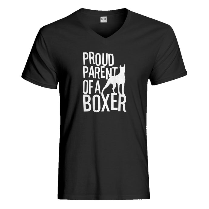 Mens Proud Boxer Parent Vneck T-shirt