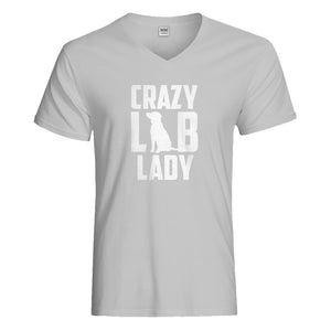 Mens Crazy Lab Lady Vneck T-shirt