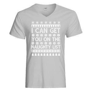 Mens I can get you on the Naughty List Vneck T-shirt