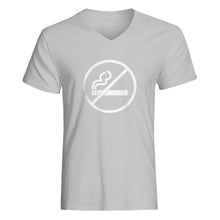 Mens No Smoking V-Neck T-shirt