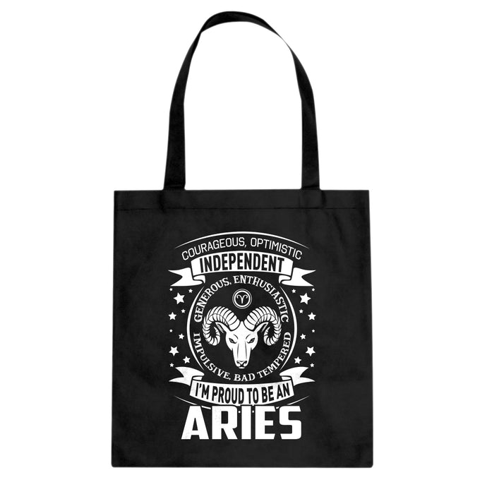 Tote Aries Astrology Zodiac Sign Canvas Tote Bag