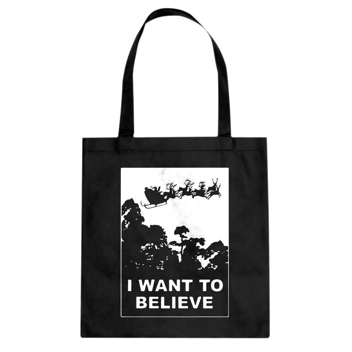 I Want to Believe Santa Cotton Canvas Tote Bag