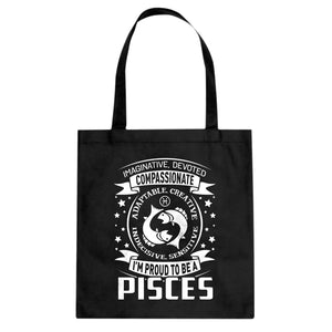 Tote Pisces Astrology Zodiac Sign Canvas Tote Bag