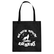 Black Rock Desert Cotton Canvas Tote Bag