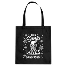 This Santa Loves Going Down Cotton Canvas Tote Bag