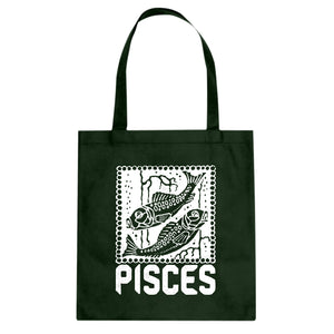 Tote Pisces Zodiac Astrology Canvas Tote Bag