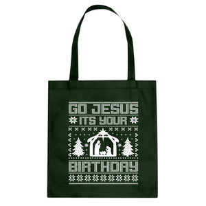 Tote Go Jesus Its Your Birthday Canvas Tote Bag