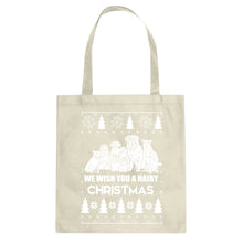 Tote We Wish You a Hairy Christmas Canvas Tote Bag