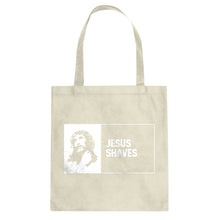 Jesus Shaves Cotton Canvas Tote Bag