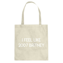 2007 Britney Cotton Canvas Tote Bag