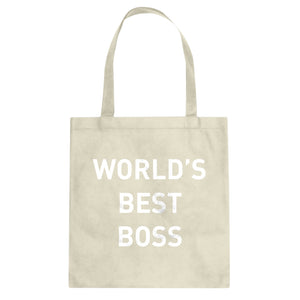 World's Best Boss Cotton Canvas Tote Bag