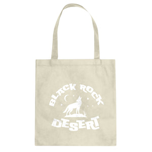 Black Rock Desert Cotton Canvas Tote Bag