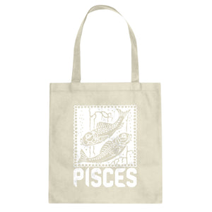 Tote Pisces Zodiac Astrology Canvas Tote Bag