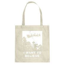 I Want to Believe Santa Cotton Canvas Tote Bag