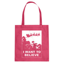 I Want to Believe Santa Cotton Canvas Tote Bag