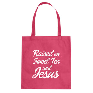 Tote Raised on Sweet Tea and Jesus Canvas Tote Bag