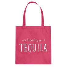 My Blood Type is Tequila Cotton Canvas Tote Bag