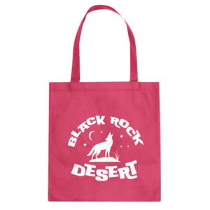 Black Rock Desert Cotton Canvas Tote Bag